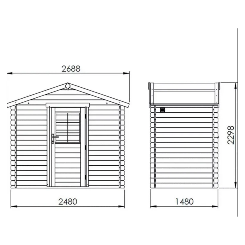 Offre Spéciale – Chalet de Jardin en Bois Traité – 4.2 m2 – Qualité Premium- Produit Neuf – DESTOCKAGE – Image 4