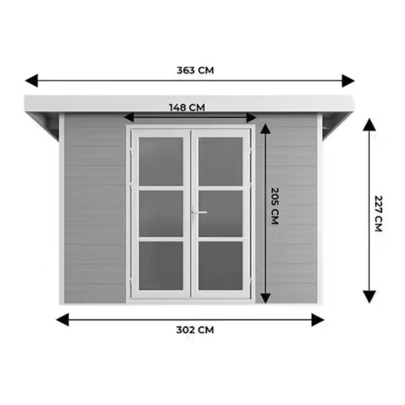 Abri de Jardin Neris Gris Anthracite – Design Contemporain et Performance Fonctionnelle – Image 8