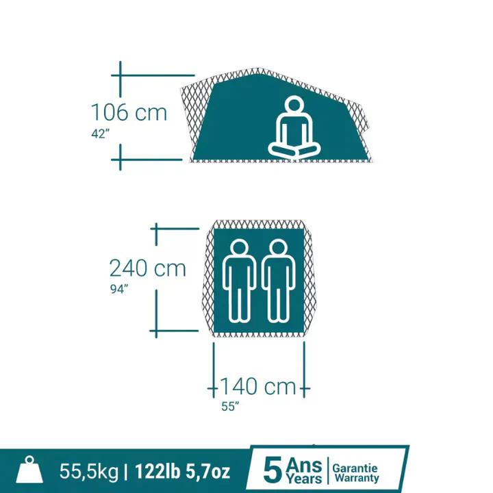 Tente de Toit MH500 Fresh & Black - 2 Personnes – Image 2