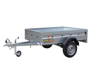 Remorque Trigano NLC 2012, flèche rabattable + roue de jockey 500kg, essieu 600 kg – Neuf – Prix Destockage